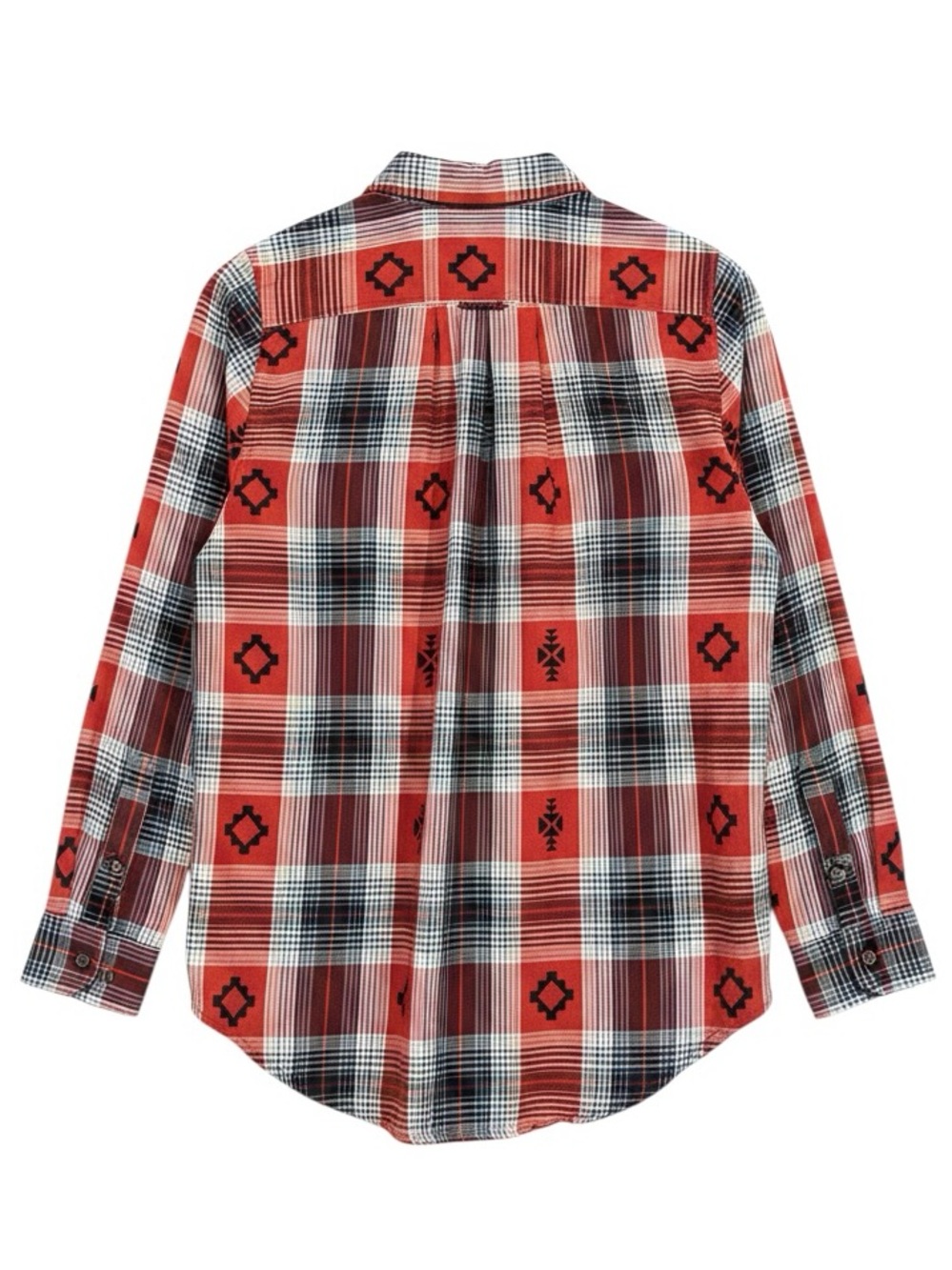 Ariat "Etna" Embroidered Aztec Plaid Flannel Button-Up Shirt Women’s Size Small - Picture 2 of 8